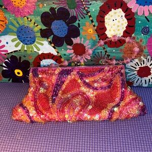 Colorful Beaded Clutch